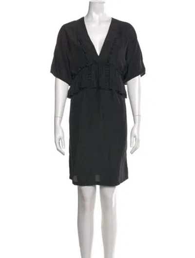 Pre-owned Stella Mccartney V-neck Knee-length Dress In Black