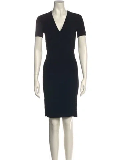 Pre-owned Stella Mccartney V-neck Knee-length Dress In Black