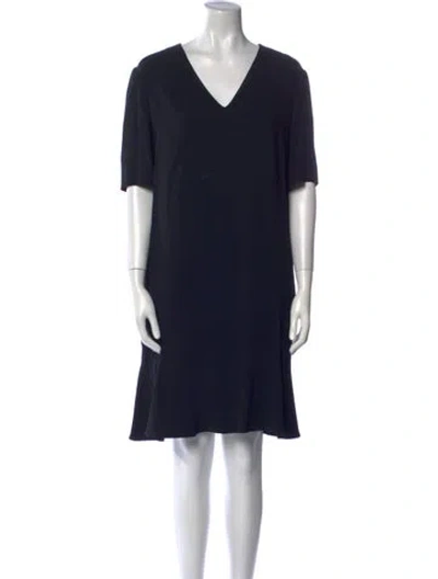 Pre-owned Stella Mccartney V-neck Knee-length Dress In Black