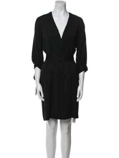 Pre-owned Stella Mccartney V-neck Knee-length Dress In Black