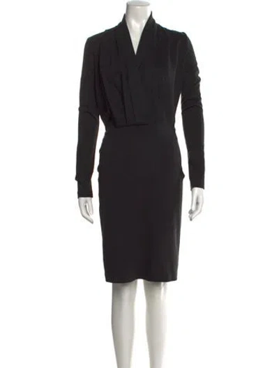 Pre-owned Stella Mccartney V-neck Knee-length Dress In Black