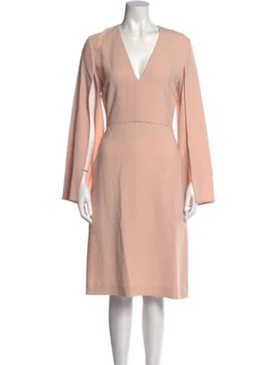 Pre-owned Stella Mccartney V-neck Knee-length Dress In Pink