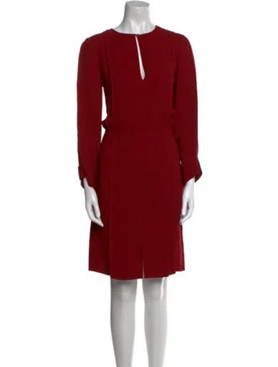 Pre-owned Stella Mccartney V-neck Knee-length Dress In Red