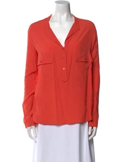 Pre-owned Stella Mccartney V-neck Long Sleeve Blouse In Pink