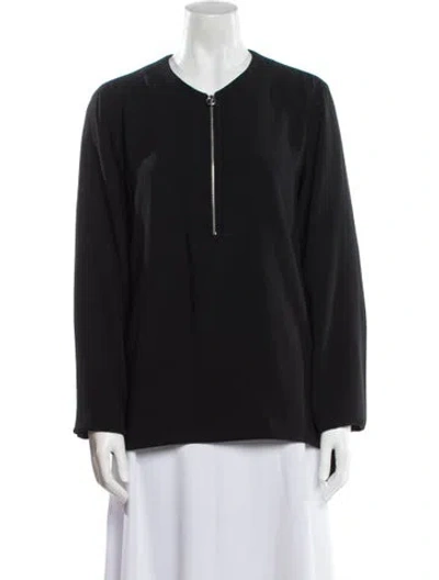 Pre-owned Stella Mccartney V-neck Long Sleeve Sweatshirt In Black