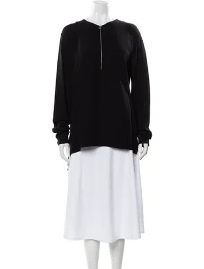 Pre-owned Stella Mccartney V-neck Long Sleeve Tunic In Black