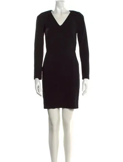 Pre-owned Stella Mccartney V-neck Mini Dress In Black