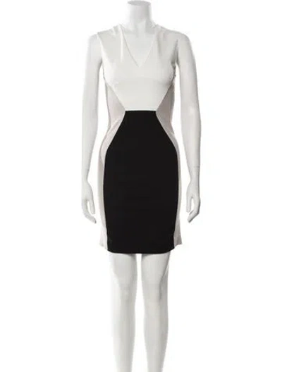 Pre-owned Stella Mccartney V-neck Mini Dress In White