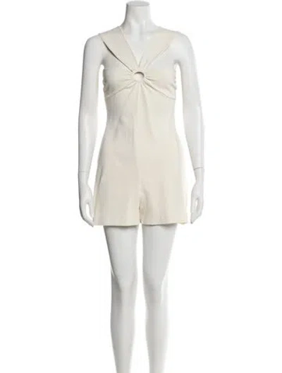 Pre-owned Stella Mccartney V-neck Romper In Neutral