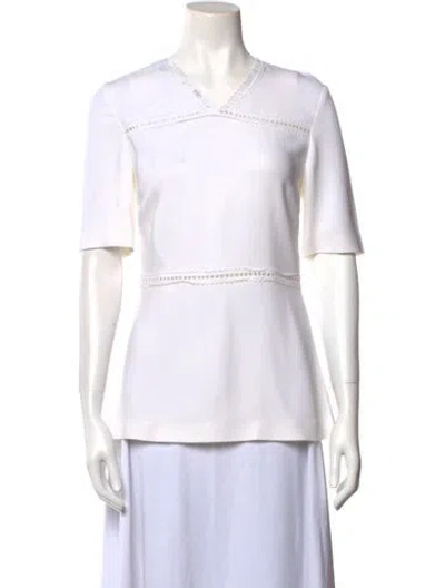 Pre-owned Stella Mccartney V-neck Short Sleeve T-shirt In Neutral