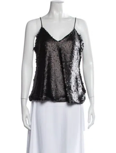 Pre-owned Stella Mccartney V-neck Sleeveless Crop Top In Blue