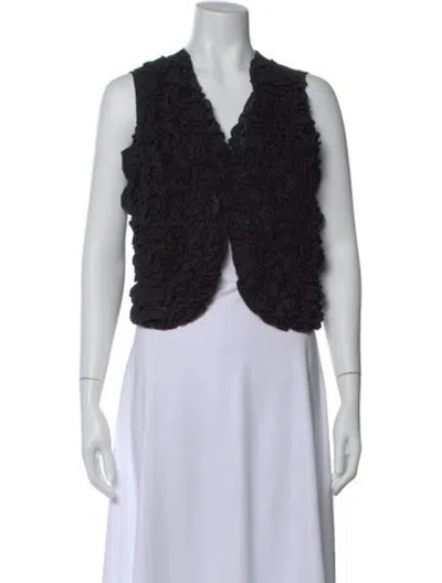 Pre-owned Stella Mccartney V-neck Sleeveless Top In Black
