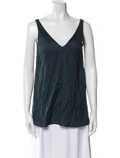 Pre-owned Stella Mccartney V-neck Sleeveless Top In Blue