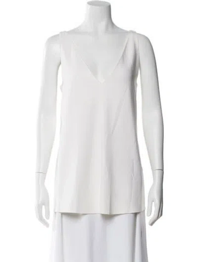 Pre-owned Stella Mccartney V-neck Sleeveless Top In Neutral