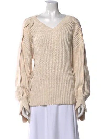 Pre-owned Stella Mccartney V-neck Sweater In Neutral