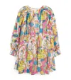 Stella Mccartney Voile Rainbow Print Dress In Multi