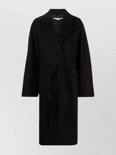 STELLA MCCARTNEY WAIST BELTED DOUBLE-BREASTED LONG COAT
