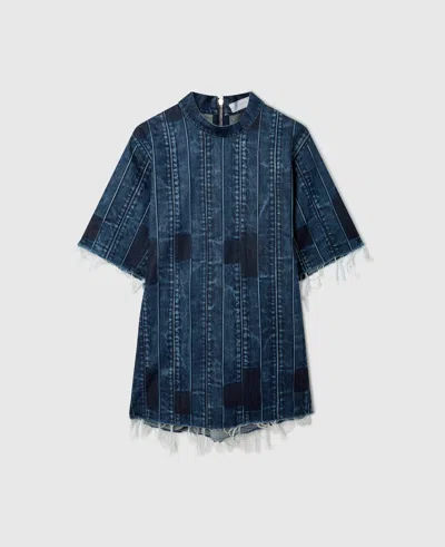 Stella Mccartney Waistband Detail T-shirt Dress In Blue
