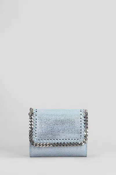 Stella Mccartney Wallet In Cyan Polyester