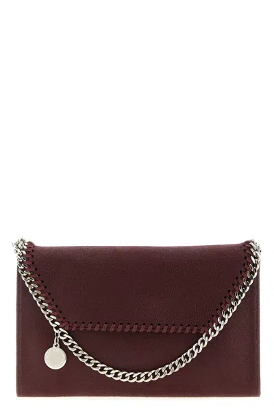 Stella Mccartney Wallet On Chain 'falabella' In Burgundy