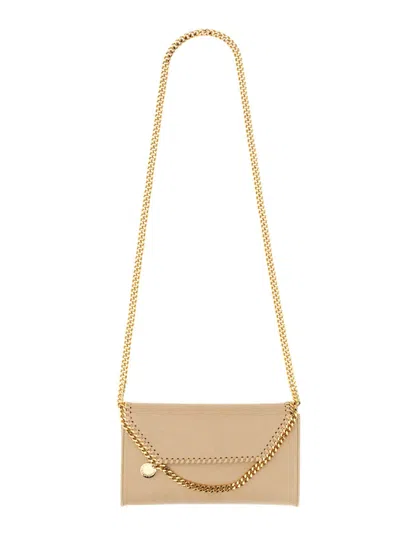 Stella Mccartney Wallet On Chain Falabella In Neutral