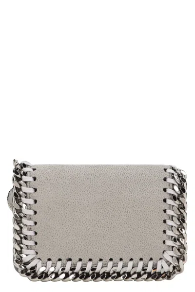 Stella Mccartney Wallet With Small Flap Falabella In Gray
