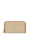 Stella Mccartney Falabella Zip Continental Wallet In Neutral
