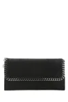 Stella Mccartney Black Shaggy Deer Falabella Wallet In Black