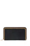 Stella Mccartney Black Shaggy Deer Falabella Wallet In Black