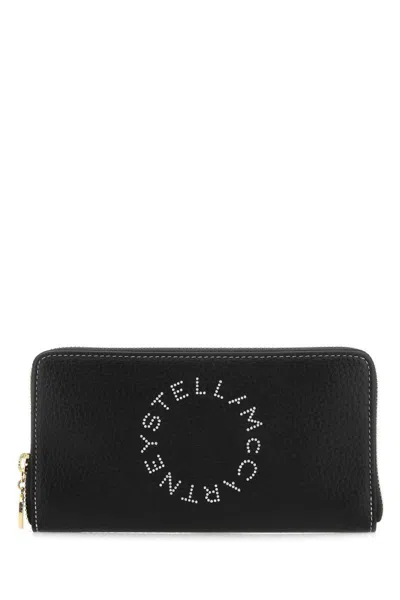 Stella Mccartney Stella Logo Wallet In Black