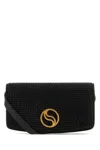 Stella Mccartney Black Alter Mat Mini S-wave Wallet In Black