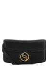 Stella Mccartney Black Alter Mat Mini S-wave Wallet In Black