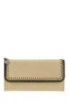 Stella Mccartney Falabella Flap Continental Wallet In Light Khaki