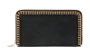 Stella Mccartney Black Shaggy Deer Falabella Wallet In Multicolor