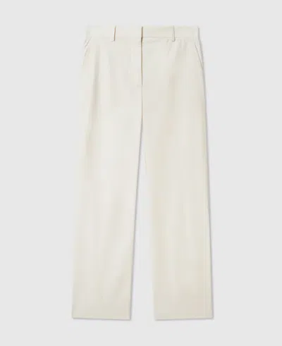 Stella Mccartney Washed Cotton Straight Trousers In Neutral