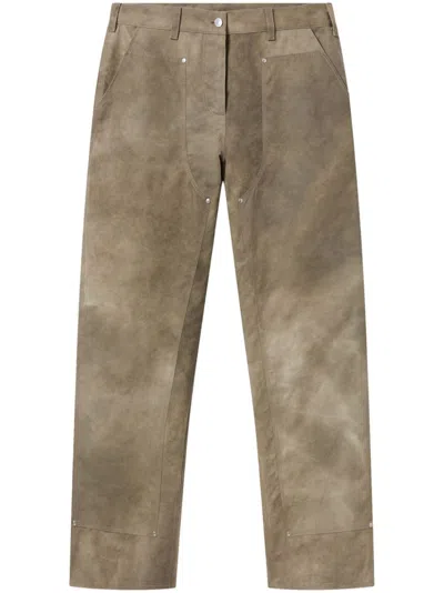 Stella Mccartney Washed Trousers In Neutrals