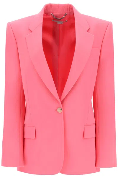 Stella Mccartney Watermelon Pink Wool Single-breasted Jacket For Women