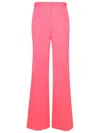 Stella Mccartney Stretch Wool Pants With High Waist In Pink