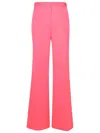 Stella Mccartney Stretch Wool Pants With High Waist In Pink