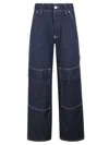 Stella Mccartney Wave Cargo Jeans In Blue