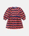 Stella Mccartney Wavy Print Long-sleeve Dress In Multi