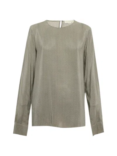 Pre-owned Stella Mccartney Weave-like Silk Top In Neutral