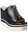 Stella Mccartney Wedge Sandal In Black
