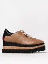 Stella Mccartney Wedge Platform Sneakers Heel Detail In Braun