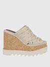 Stella Mccartney Woven Cork Wedge Mules