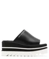 Stella Mccartney Black Sneak-elyse Platform Mules In Black