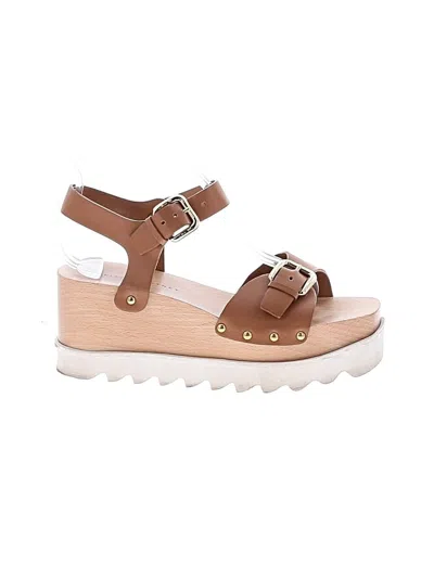 Pre-owned Stella Mccartney Wedges In Tan