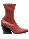 Stella Mccartney Cowboy Faux Leather Boots In Red