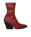 Stella Mccartney Stella Mc Cartney Polyurethane Blend Terra Texan Ankle Boot In Red