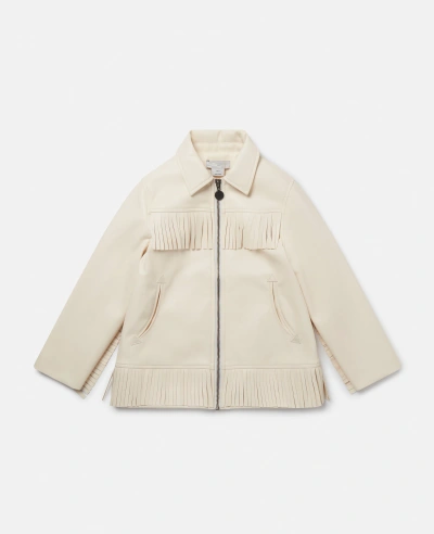 Stella Mccartney Western Fringed Jacket In Cream